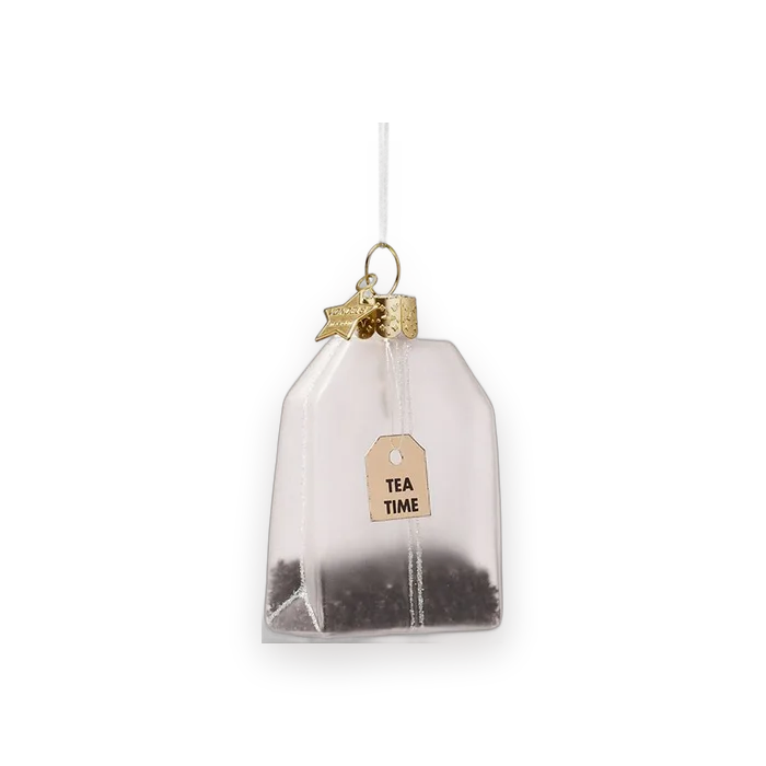 Paper Source Glass Ornament, Tea Bag