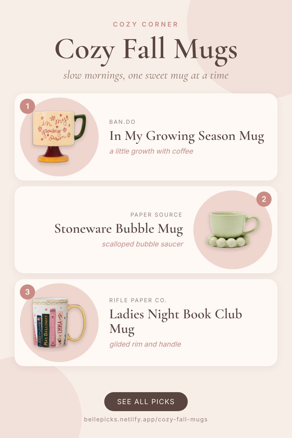 Cozy Fall Mugs for Slow Mornings: Cute Coffee Mugs to Gift or Keep